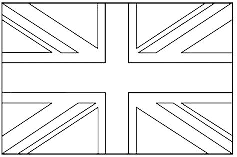 British Flag Printable Coloring Page